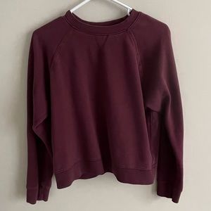 Fleece burgundy sweatshirt